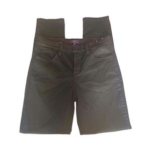 NYDJ Waxed Stretch Skinny Legging Jeans Purple Gray High Rise Women’s Size 6